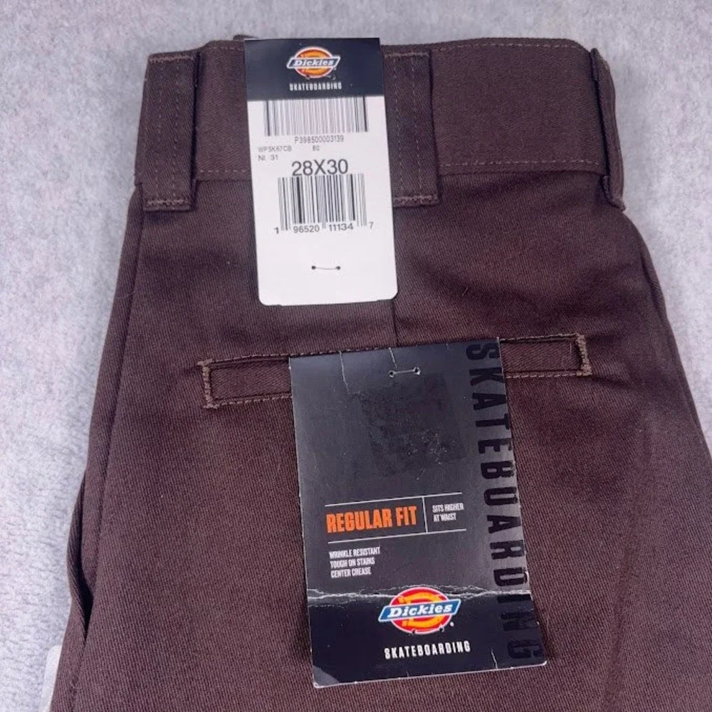 Dickies Skateboarding Pants Mens fits‎ 28X29 Brown regular fit Wrinkle Resistant